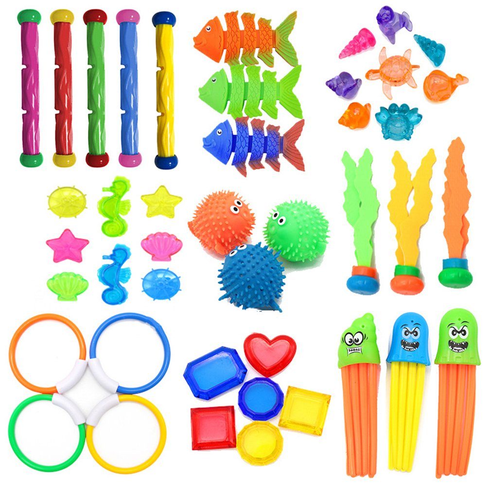 8 Stü Kunststoff Tauchstöcke Unterwasser Spielzeug Kinder Tauch Geschenk 