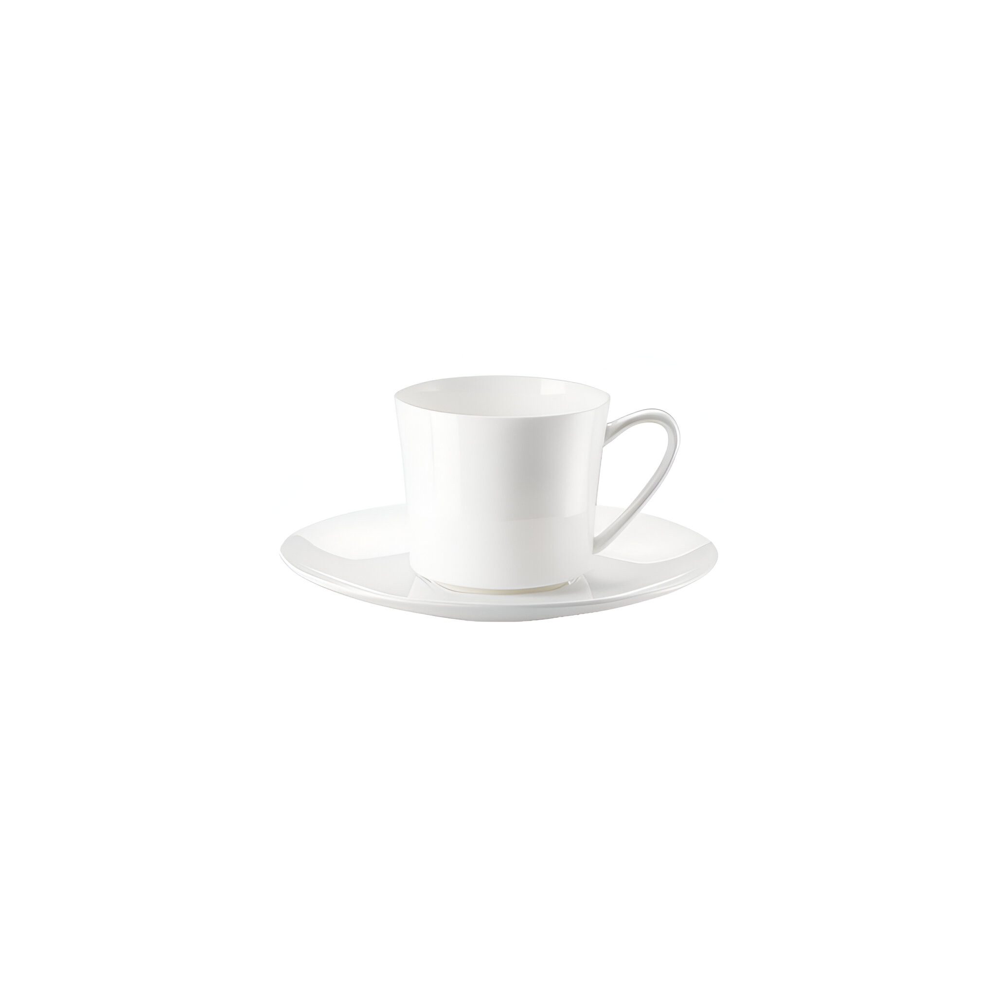 Rosenthal Tasse Kaffeetasse 2-tlg. - JADE WEISS, BONE CHINA, Lebensmittelkontaktsicher + Mikrowellengeeignet + Spülmaschinenfest