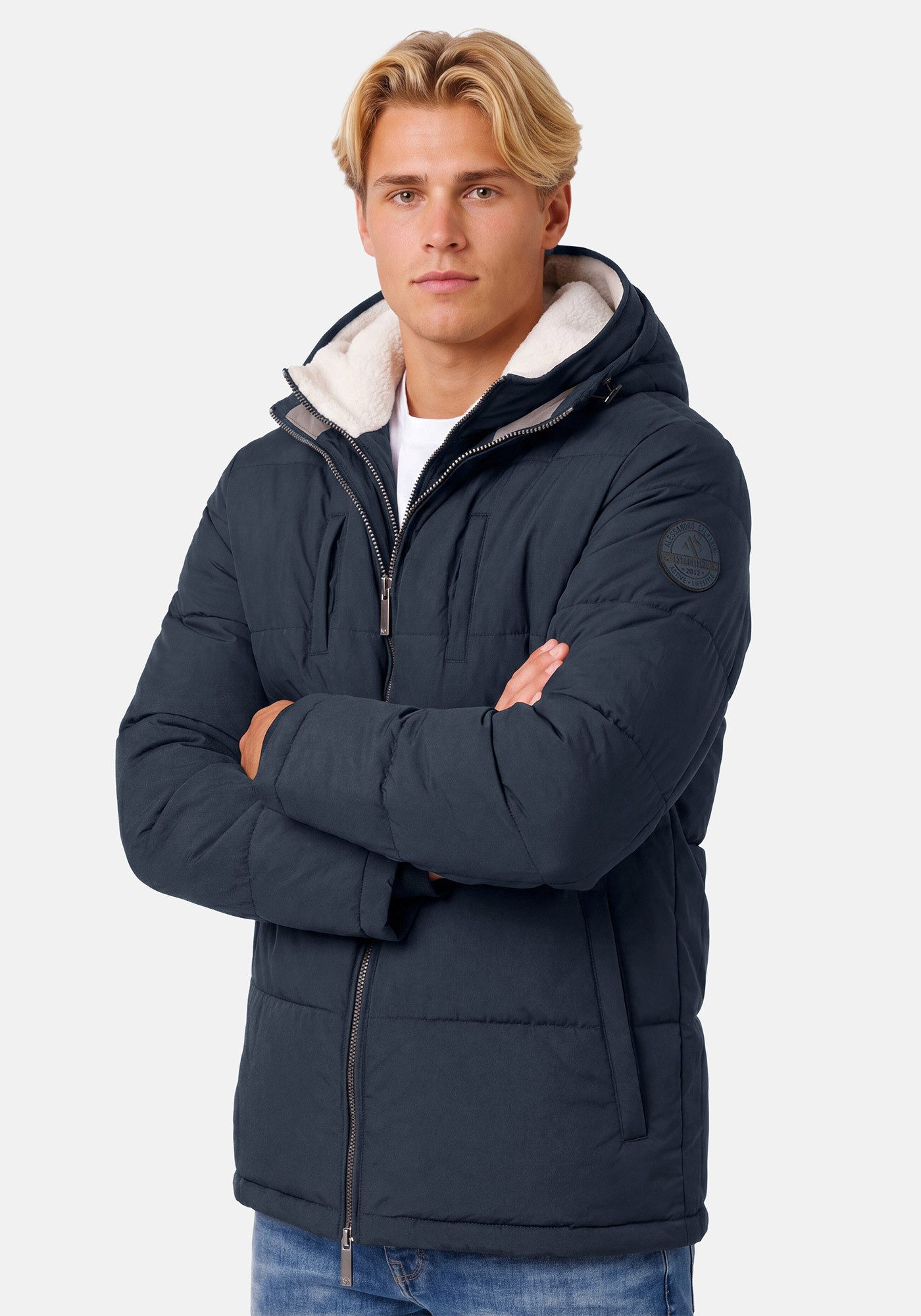 Alessandro Salvarini Winterjacke ASFredii mit abnehmbaren Teddy-Fleece-Innenlayer – Bild 3 von 5