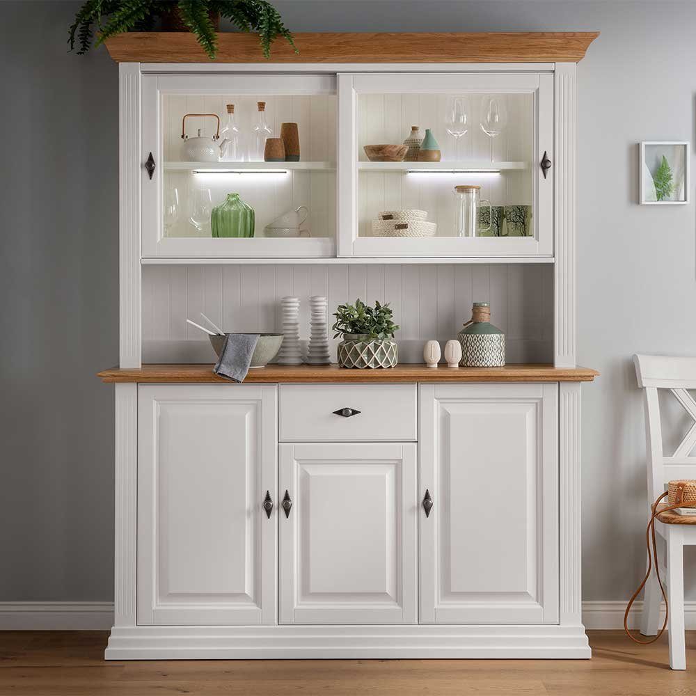 Pharao24 Vitrine Nadia aus Massivholz