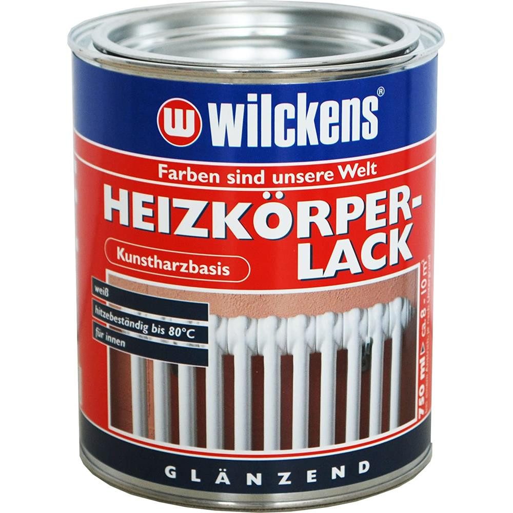 Wilckens Farben Heizkörperlack 2in1 Lack Weiß glänzend Weißlack, Grundierung und Lackierung in einem Schritt