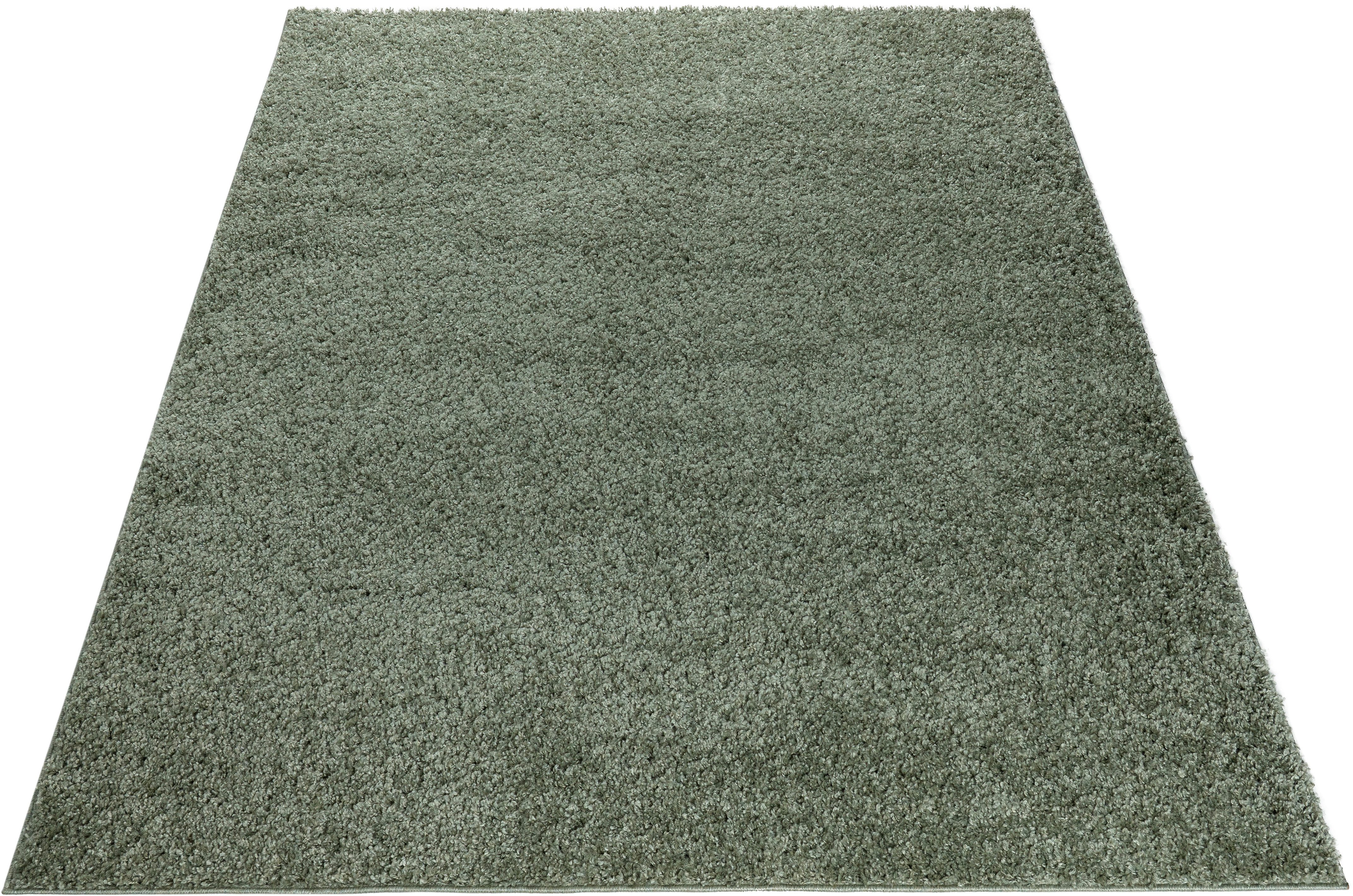 Bruno Banani Hochflor-Teppich Shaggy Soft, rechteckig, Höhe: 30 mm, gewebt, Uni Farben, besonders weich und kuschelig, Kundenliebling