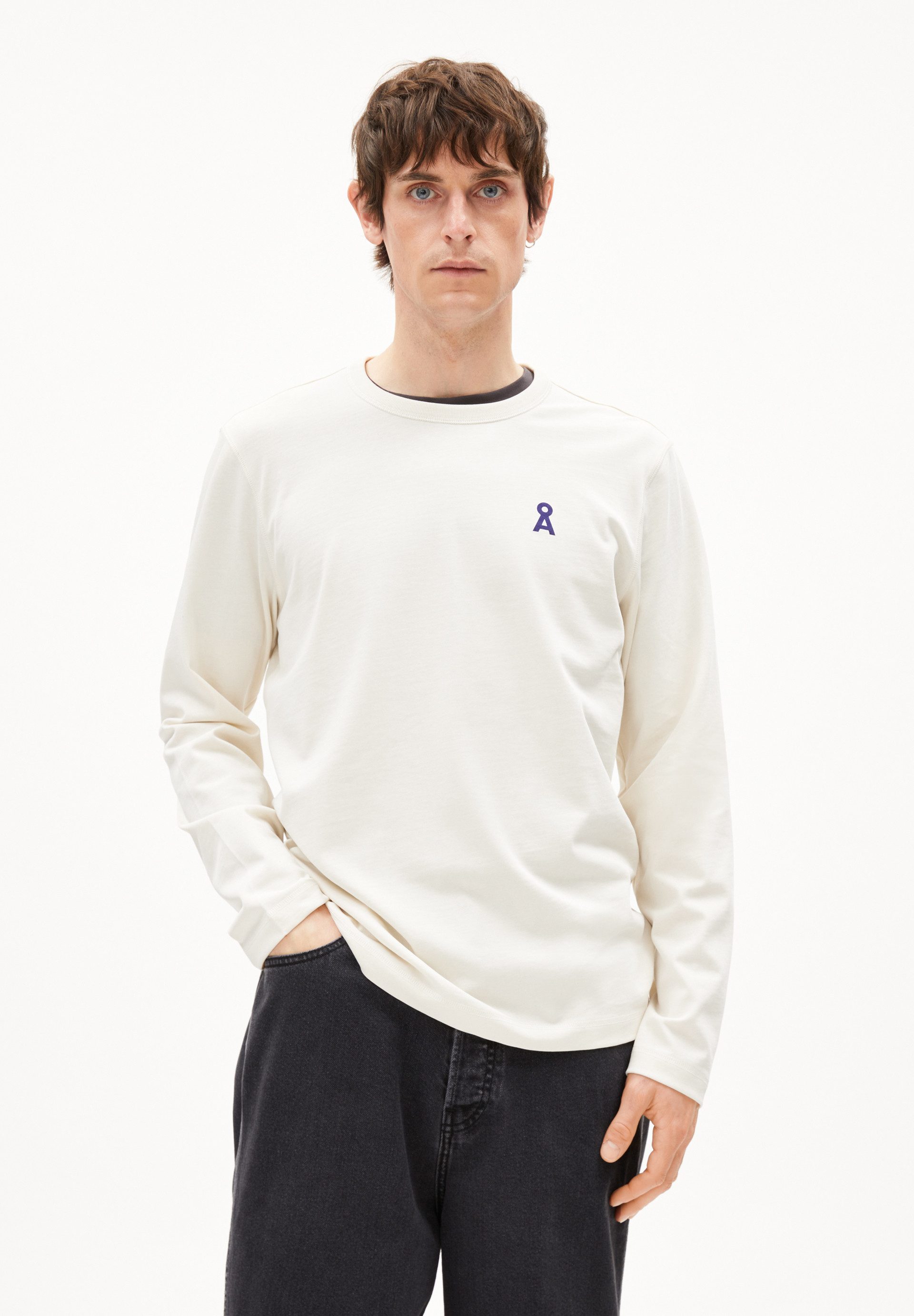 Armedangels Longsleeve MAARKOS PROTECTED Longsleeve aus Bio-Baumwolle Relaxed Fit