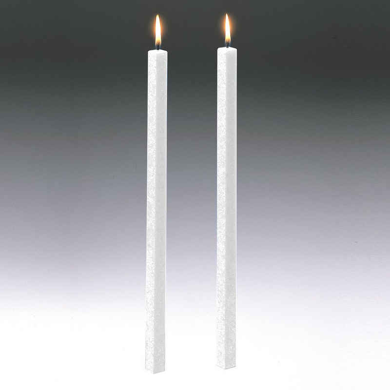 Amabiente Tafelkerze Kerze CLASSIC weiß 19cm - 4er Set