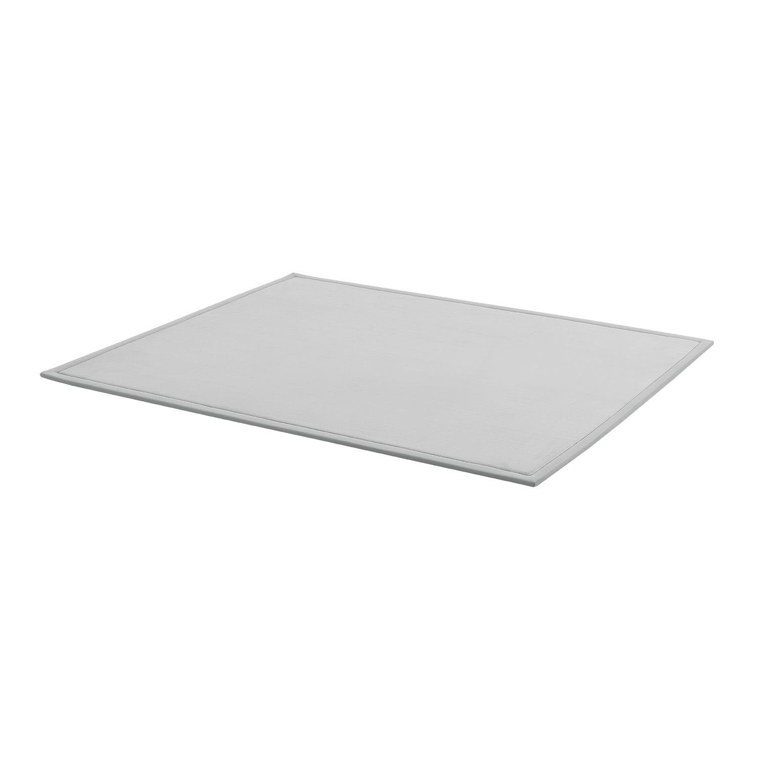 Juskys Puzzlematte Maila 220 x 180 cm in Grau aus Memory-Schaum mit flauschigem Bezug, Krabbeldecke mit rutschhemmenden Noppen, aufrollbar, auch für Yoga