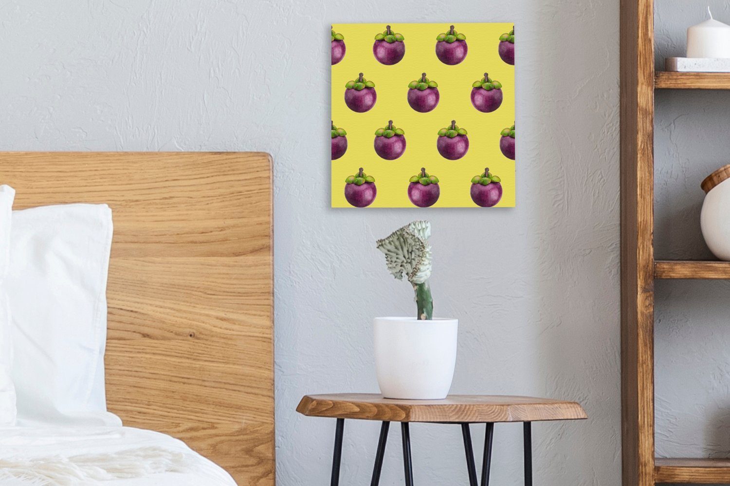Bilder für - OneMillionCanvasses® - Violett, Schlafzimmer Wohnzimmer Obst Leinwandbild Muster Leinwand (1 St),