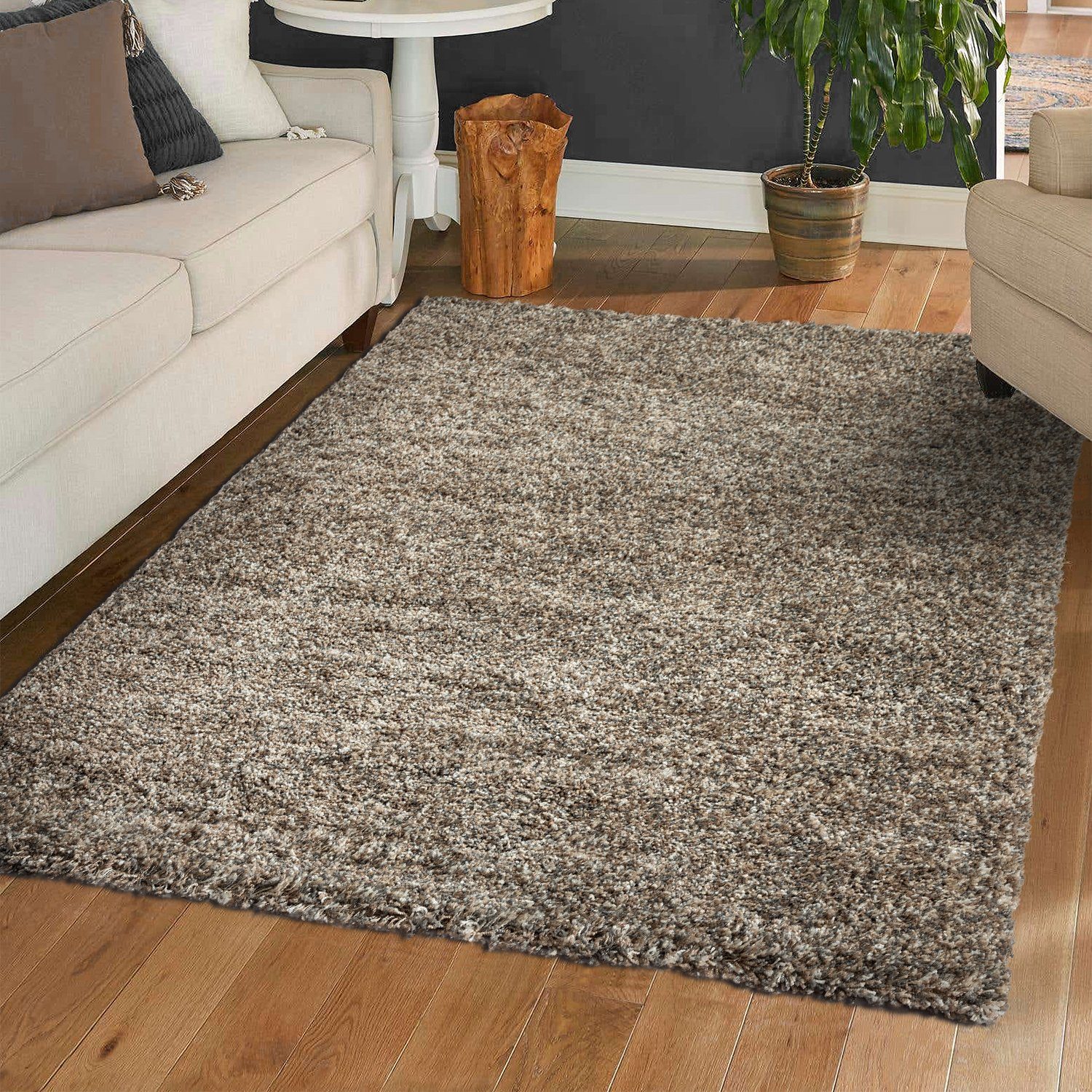 Vimoda Hochflor-Teppich LUX Shaggy Hochwertige Premium Qualität, Rechteckig, Höhe: 30 mm, Läufer hochflor Shaggy Einfarbig extra Dicht & weich für Wohnzimmer