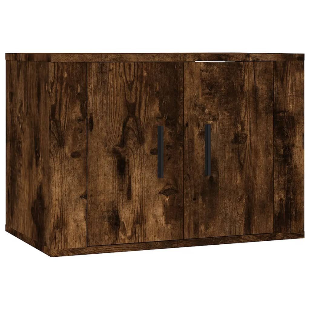 Holzwerkstoff vidaXL 3-tlg. (3-St) Räuchereiche TV-Schrank-Set TV-Schrank