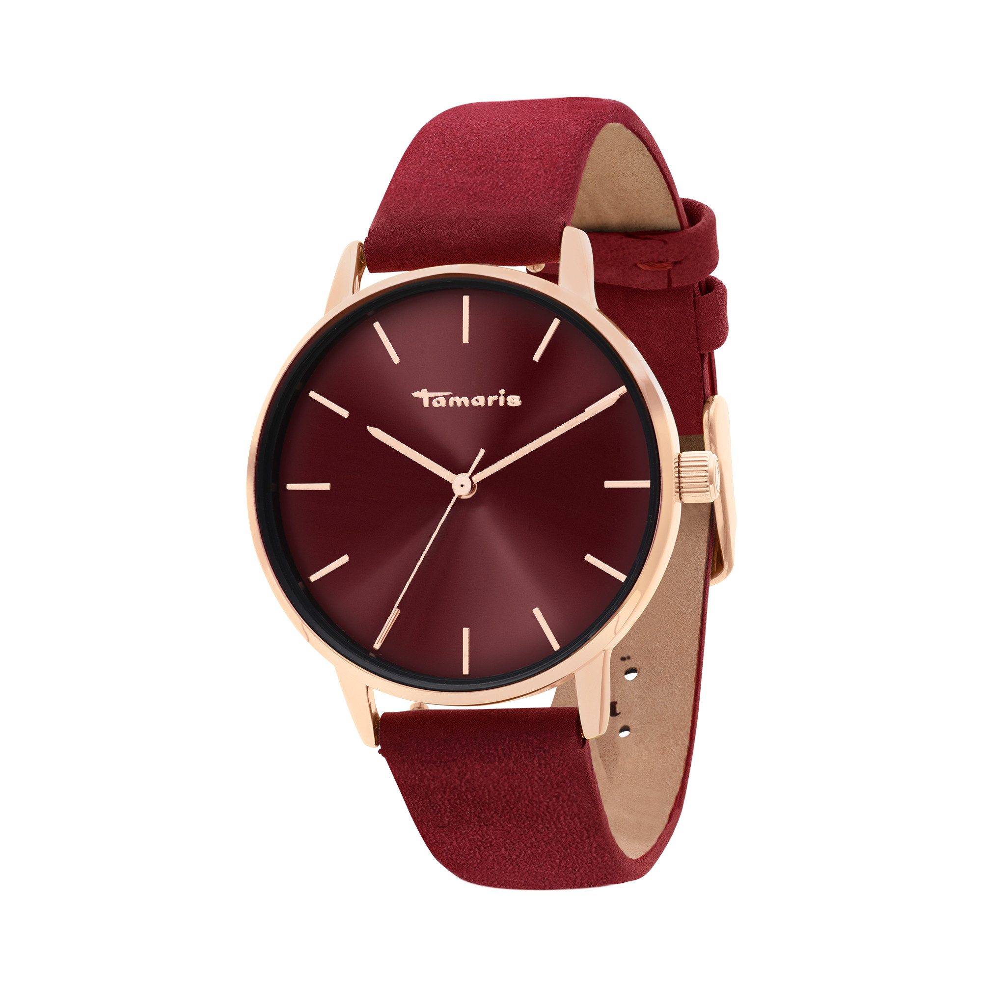 Tamaris Quarzuhr TT-0231-LQ, Armbanduhr, Damenuhr, Lederarmband, analog