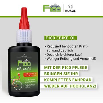 DR WACK Fahrrad-Montageständer Dr.Wack F100 Fahrrad Kettenöl Pflege für Kette und E-Kontakte 50ml