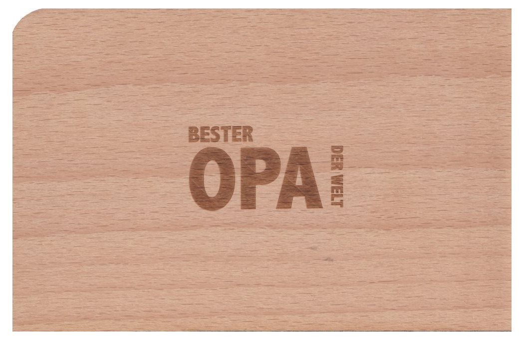 holzpost GmbH Postkarte Holzpostkarte "Bester Opa der Welt"