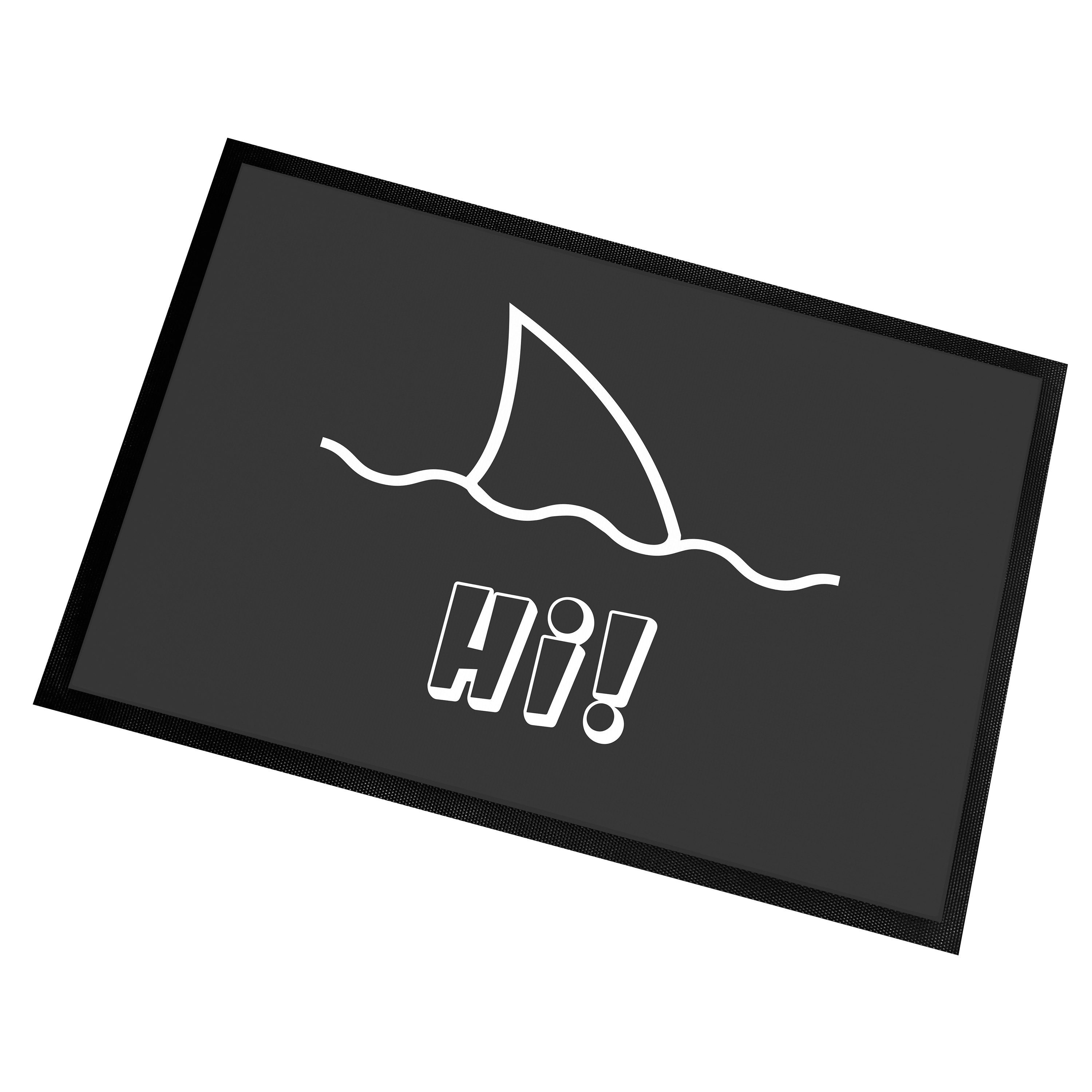 Herzbotschaft Fußmatte Türmatte Schmutzfangmatte mit Spruch Hi!, 2 mm hoch