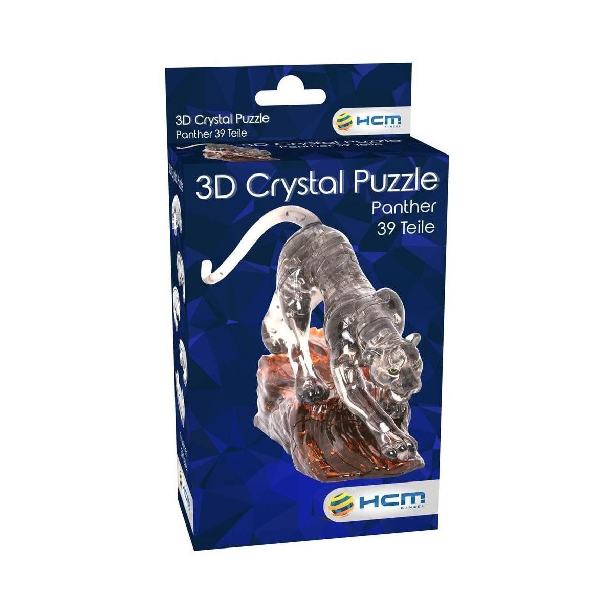 HCM KINZEL 3D-Puzzle HCM59201 - Crystal Puzzle: Schwarzer Panther (39 Teile) (DE), 39 Puzzleteile