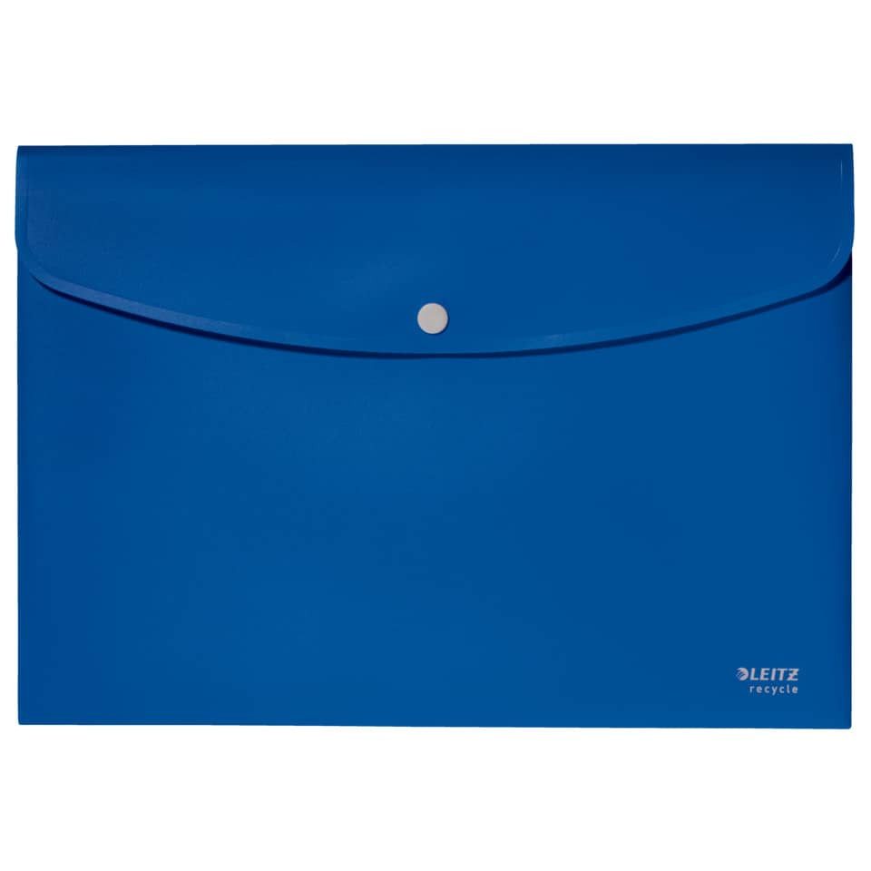 LEITZ Organisationsmappe 10x LEITZ 46780035 Dokumententaschen Recycle DIN A4 blau genarbt