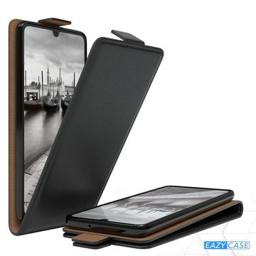 EAZY CASE Handyhülle Flipcase für Samsung Galaxy A41 6,1 Zoll, Tasche Klapphülle Handytasche zum Aufklappen Etui Kunstleder Schwarz