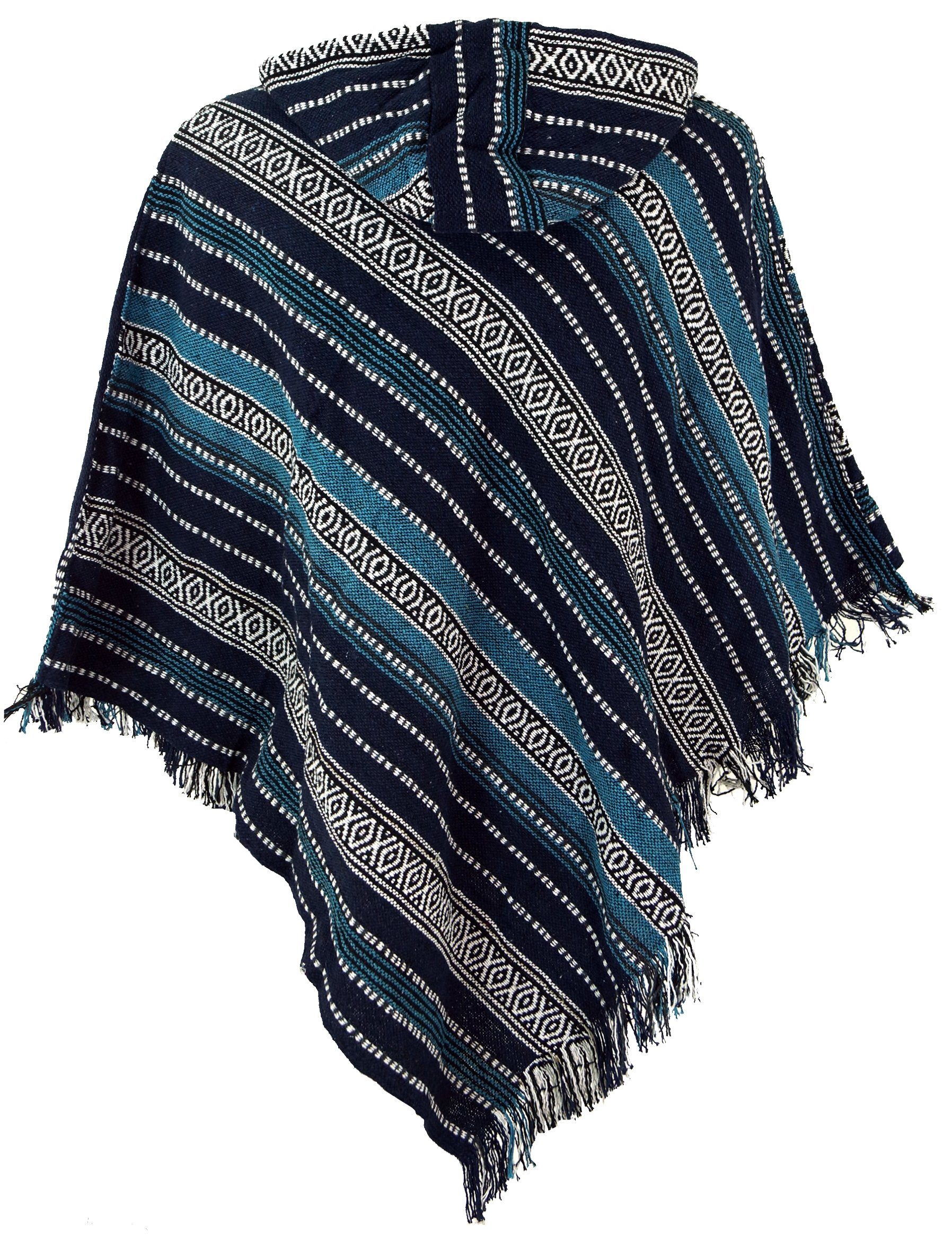 Guru-Shop Strickjacke Unisex Poncho Hippie chic, Andenponcho mit.. alternative Bekleidung – Bild 2 von 3
