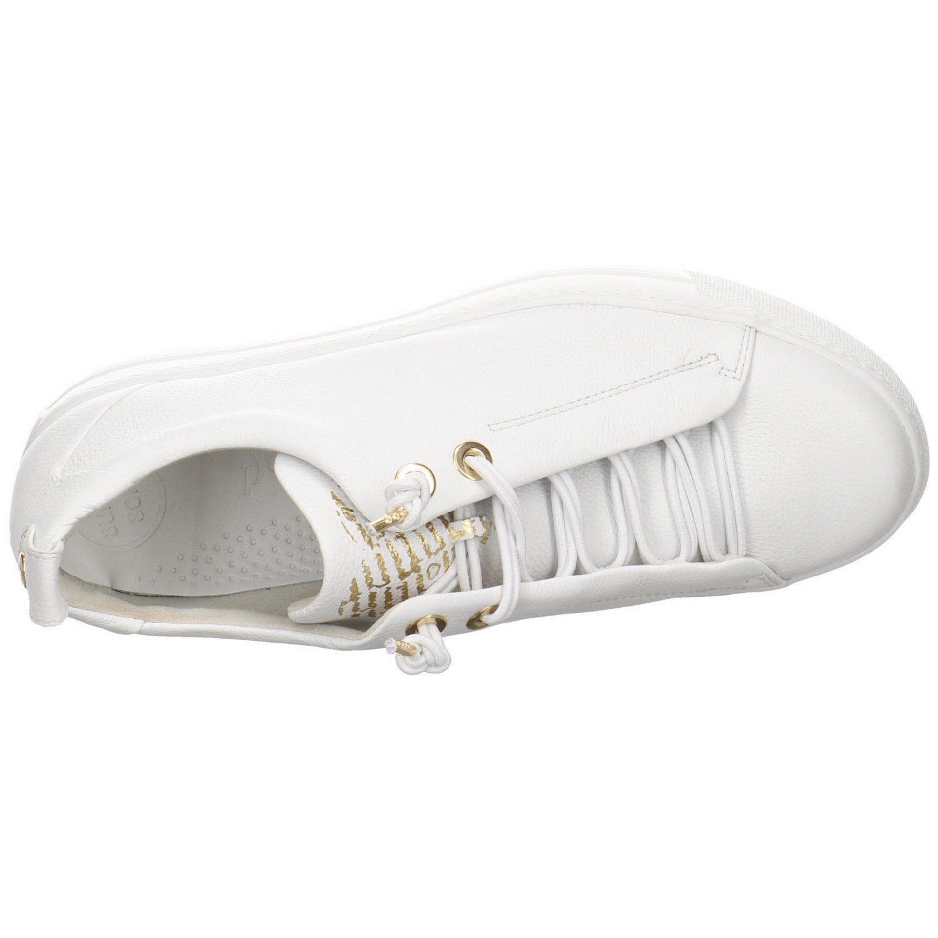 Schnürschuh Sneaker Sneaker Schuhe white/gold Slip-On Paul Damen Green Glattleder