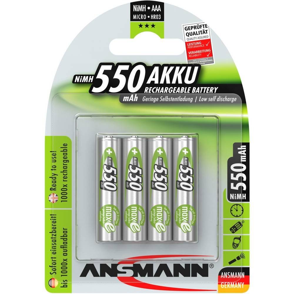 Micro-Akkus maxE Akku ANSMANN® 4er