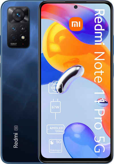 Xiaomi Redmi Note 11 Pro 5G Smartphone (16,94 cm/6,67 Zoll, 128 GB Speicherplatz, 108 MP Kamera)