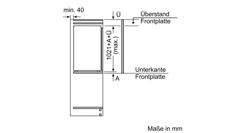 NEFF Einbaukühlschrank N hoch, 50 breit 54,1 KI1312FE0, 102,1 cm cm