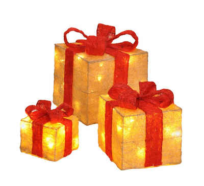 Bambelaa! LED Dekolicht Bambelaa! Led Deko Leucht Geschenk Boxen 3er Set inkl. Timer Funktion