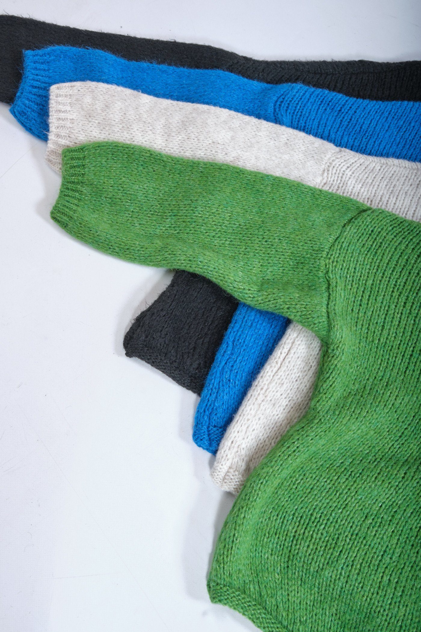 PEKIVESSA Grobstrick-Pullover langarm oversized Damen Asymmetrischer V-Ausschnitt smaragdgrün Strickpullover (1-tlg)