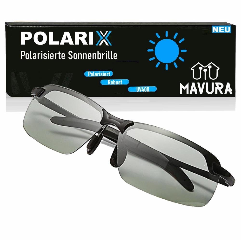 MAVURA Sonnenbrille POLARIX Schwarz Polarisierte Sonnenbrille UV400 Polarisiert Fahren Angeln Herren photochrome Brillen