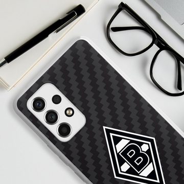 DeinDesign Handyhülle Gladbach Borussia Mönchengladbach Carbon Borussia Raute Carbon, Samsung Galaxy A53 5G Silikon Hülle Bumper Case Handy Schutzhülle