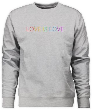 Shirtracer Sweatshirt Love is Love - Regenbogen - Pride (1-tlg) LGBT Kleidung