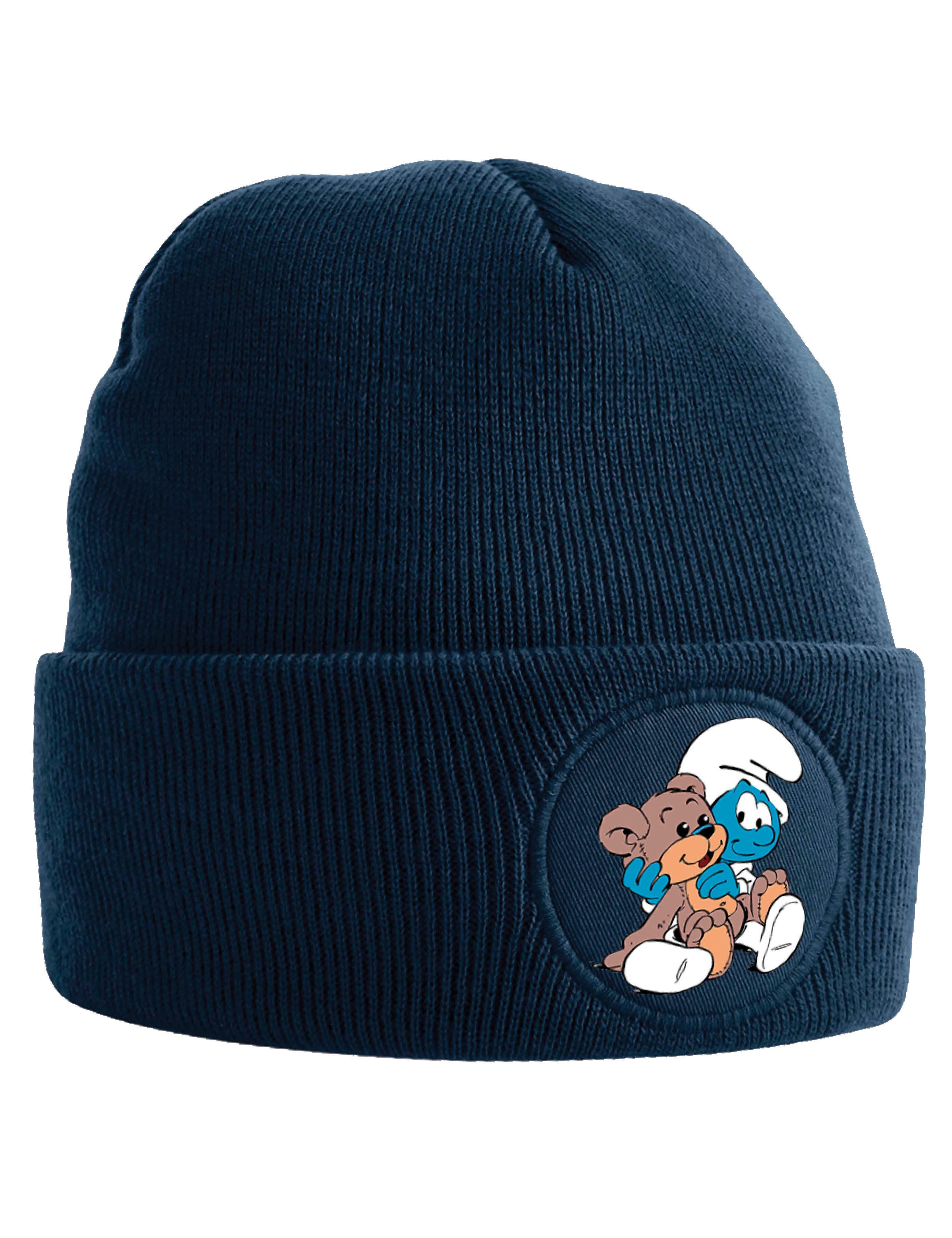 Youth Designz Beanie Damen Baby Schlumpf Beanie Mütze Wintermütze für Frauen mit Retro Fun Print als Statement Geschenk