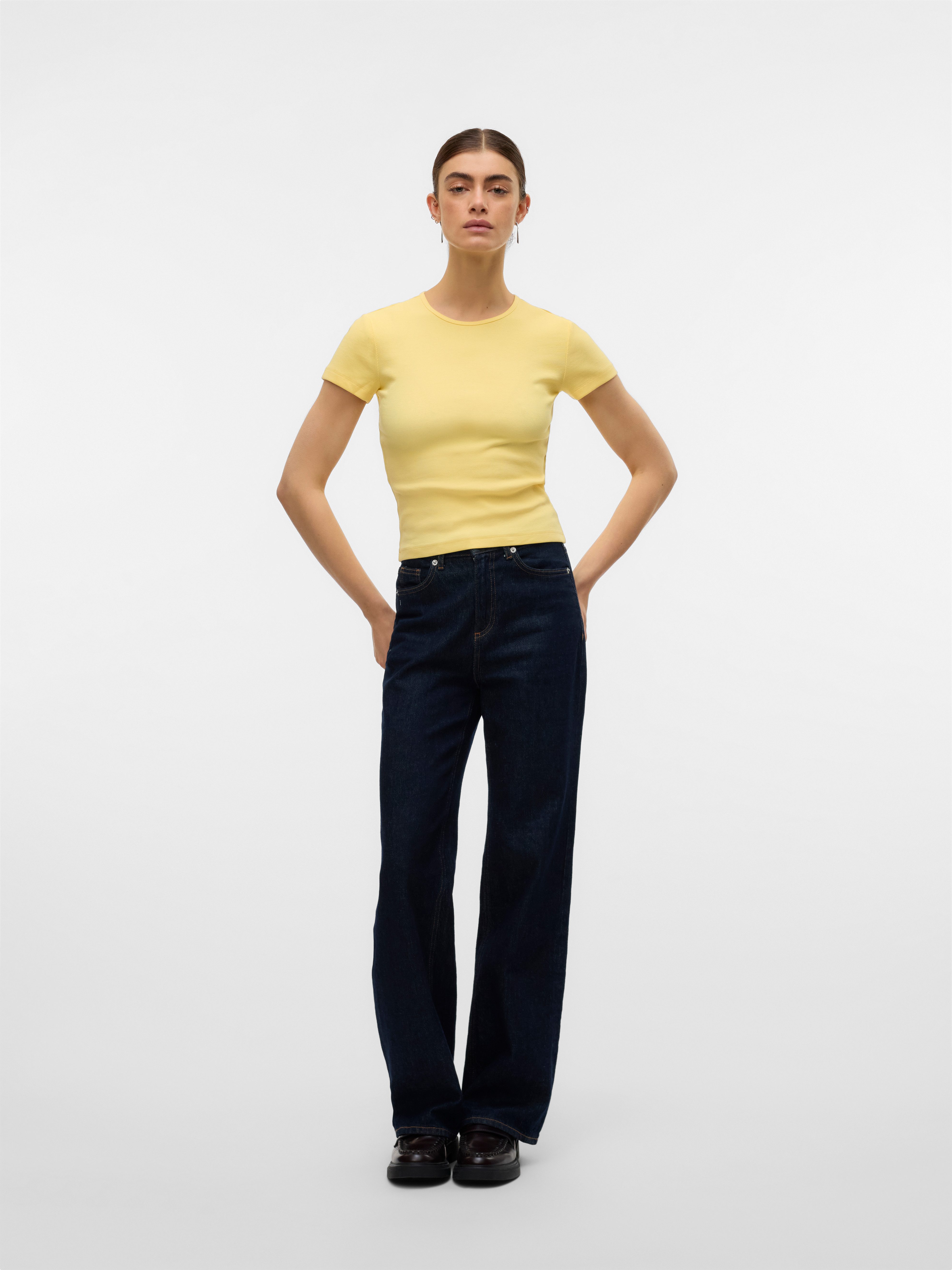 Vero Moda Kurzarmshirt VMCHLOE SS SHORT TOP JRS NOOS Baumwollmischung
