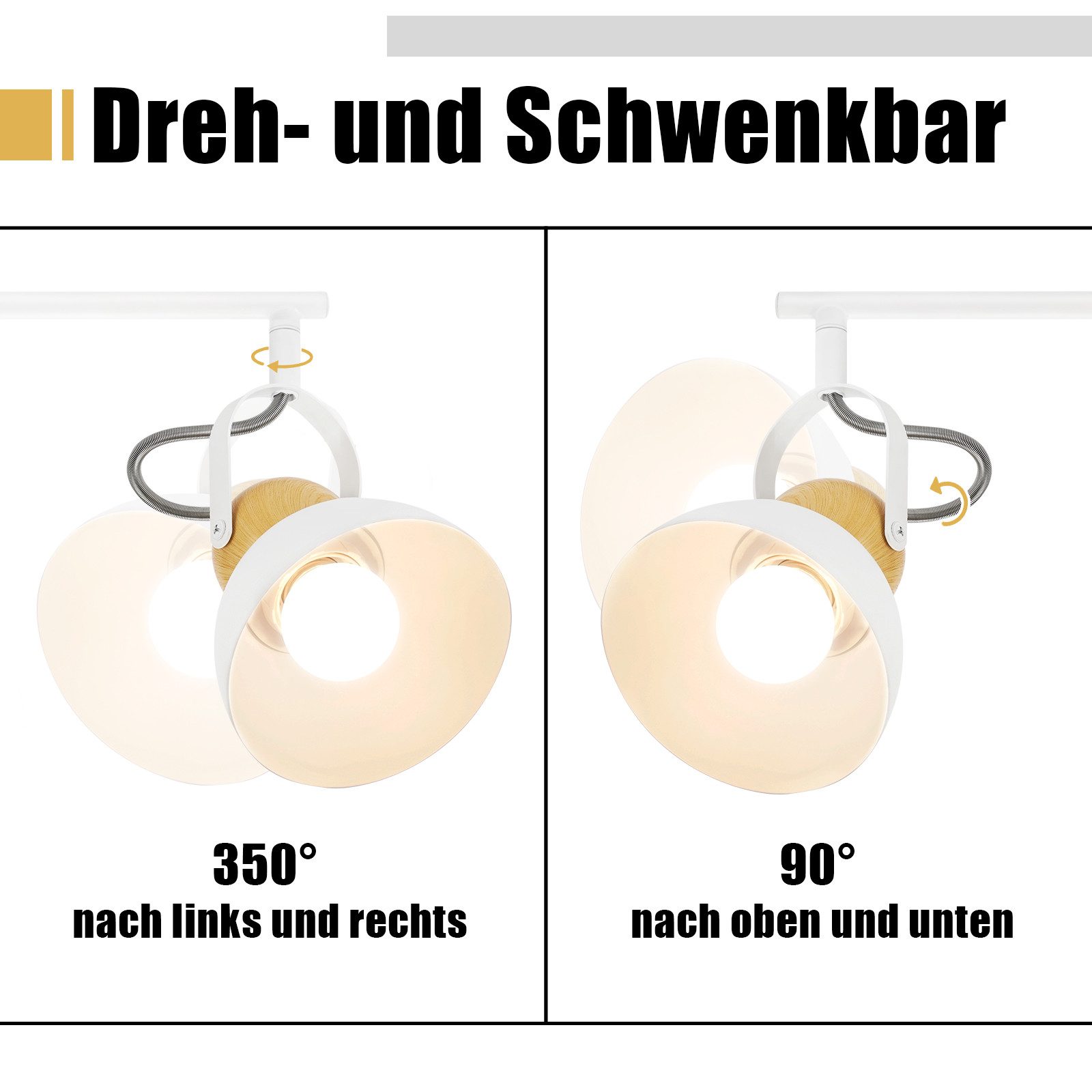 Nettlife Deckenstrahler Vintage Schwarz E27 Schwenkbar günstig online kaufen