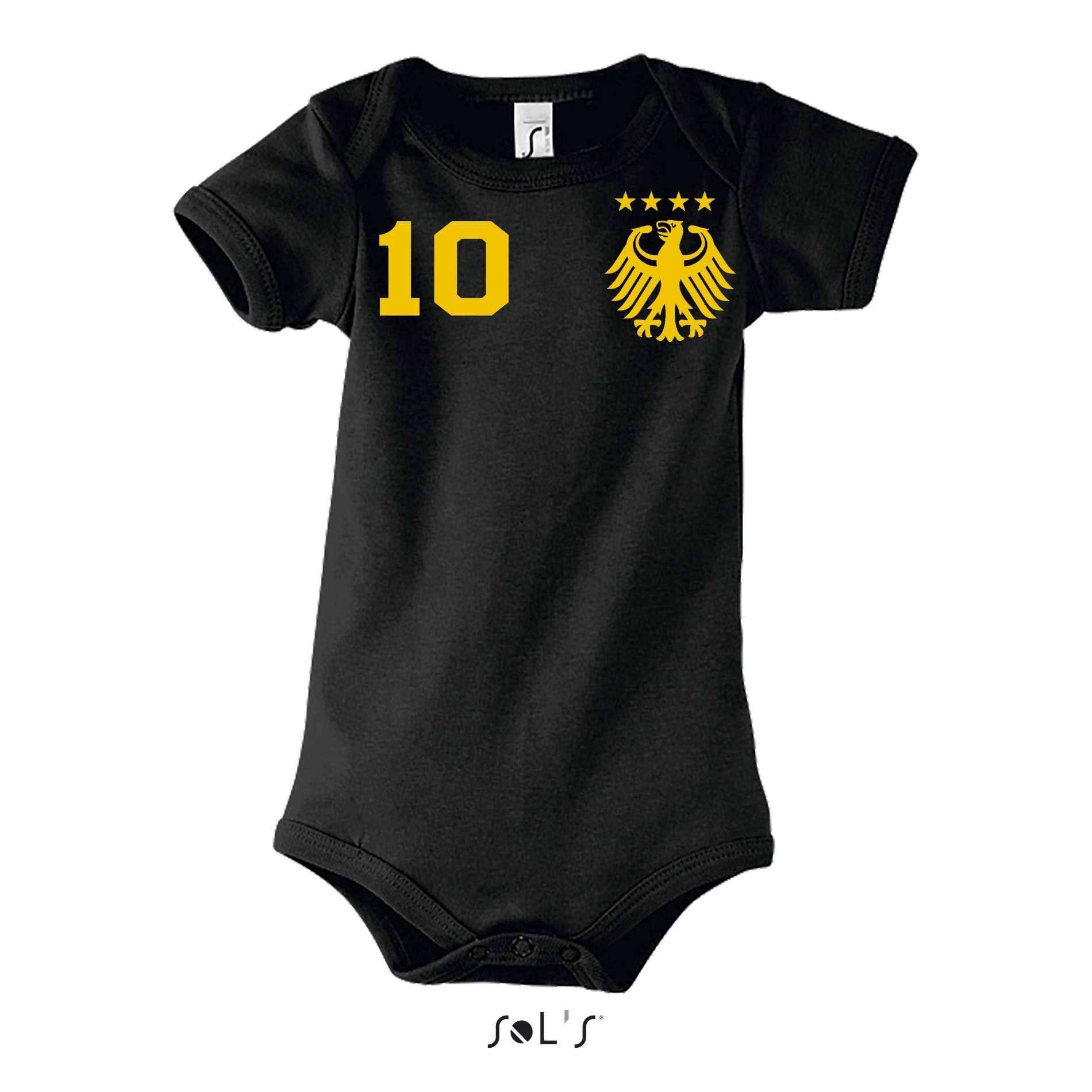 Blondie & Brownie Strampler Deutschland Germany Kinder Baby Sport Trikot Body Fussball Meister EM