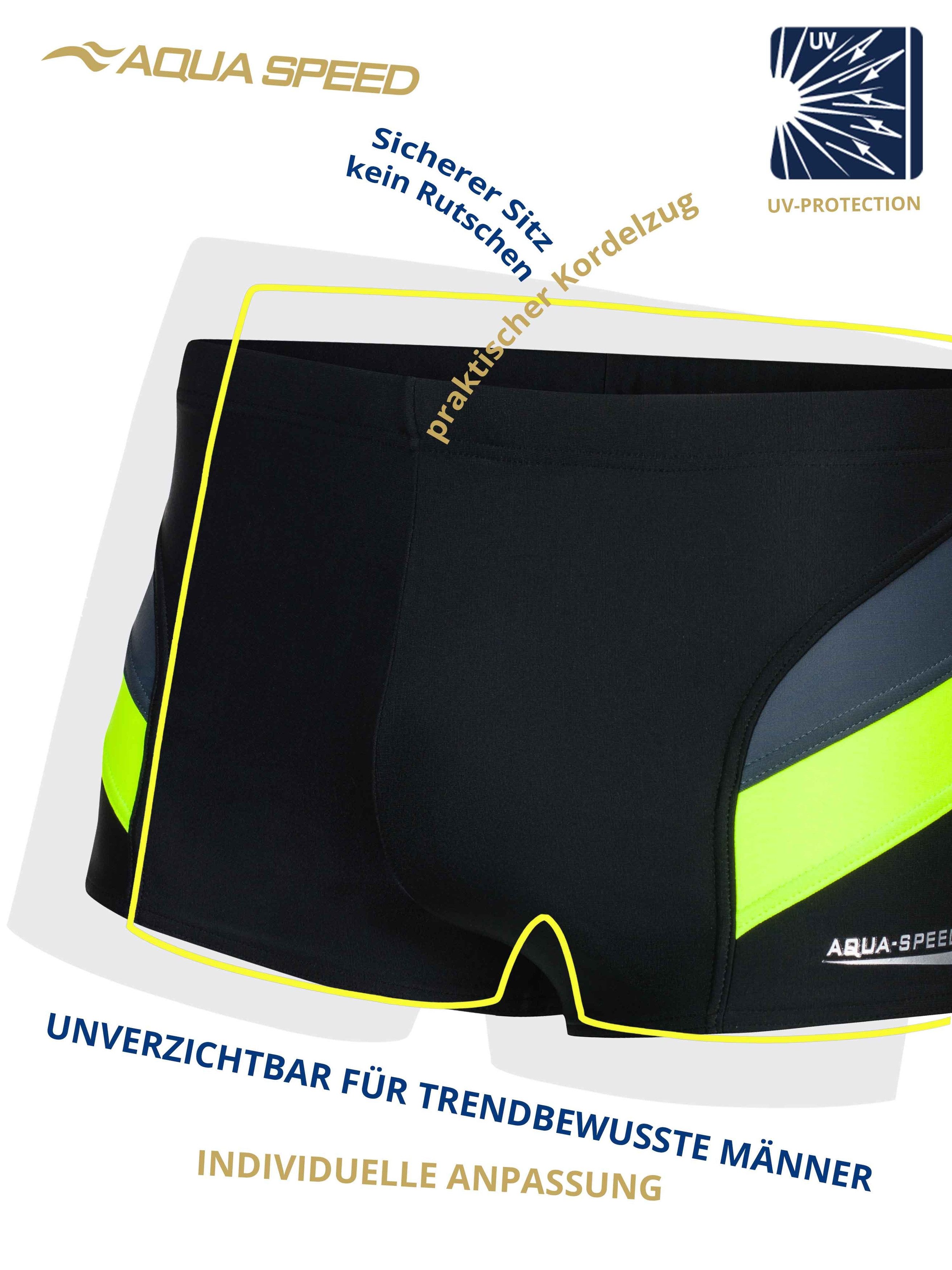 Aqua Speed Badehose Aron Übergröße Schwimmhose Schwarz Grau Rot 4XL (Athletische Modelle für leistungsorientierte Schwimmer) Konstante Spannung für kontrolliert – Bild 4 von 5
