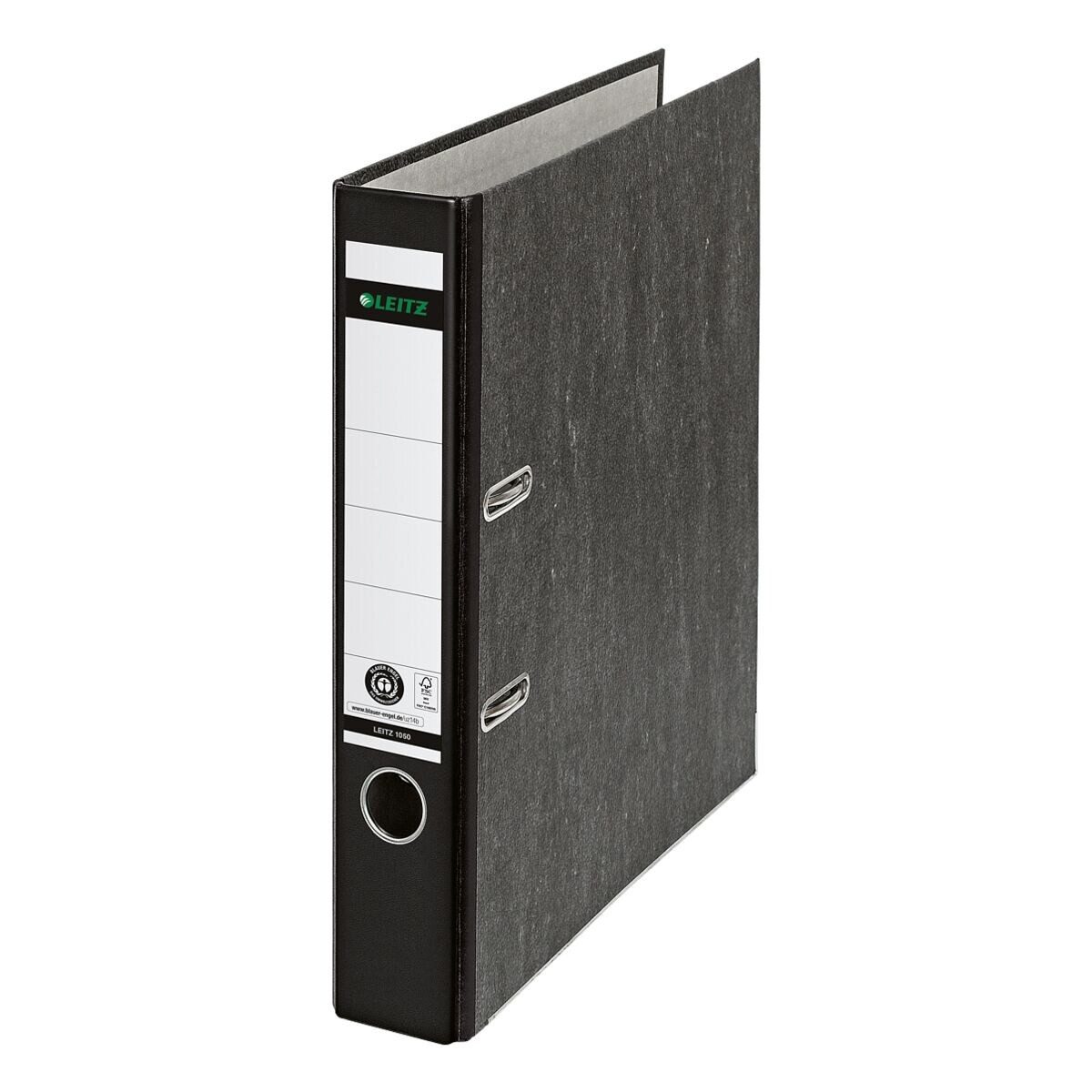 LEITZ Wolkenmarmor-Ordner, 180 Grad, DIN A4, 52 mm, schwarz