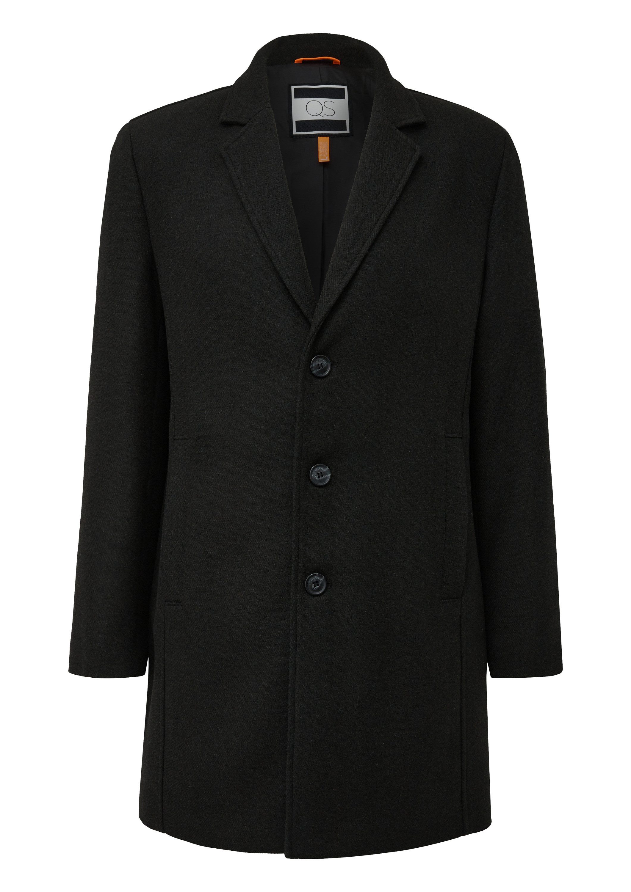 QS Funktionsmantel Outdoor-Mantel Mantel mit Reverskragen aus Wollmischung günstig online kaufen