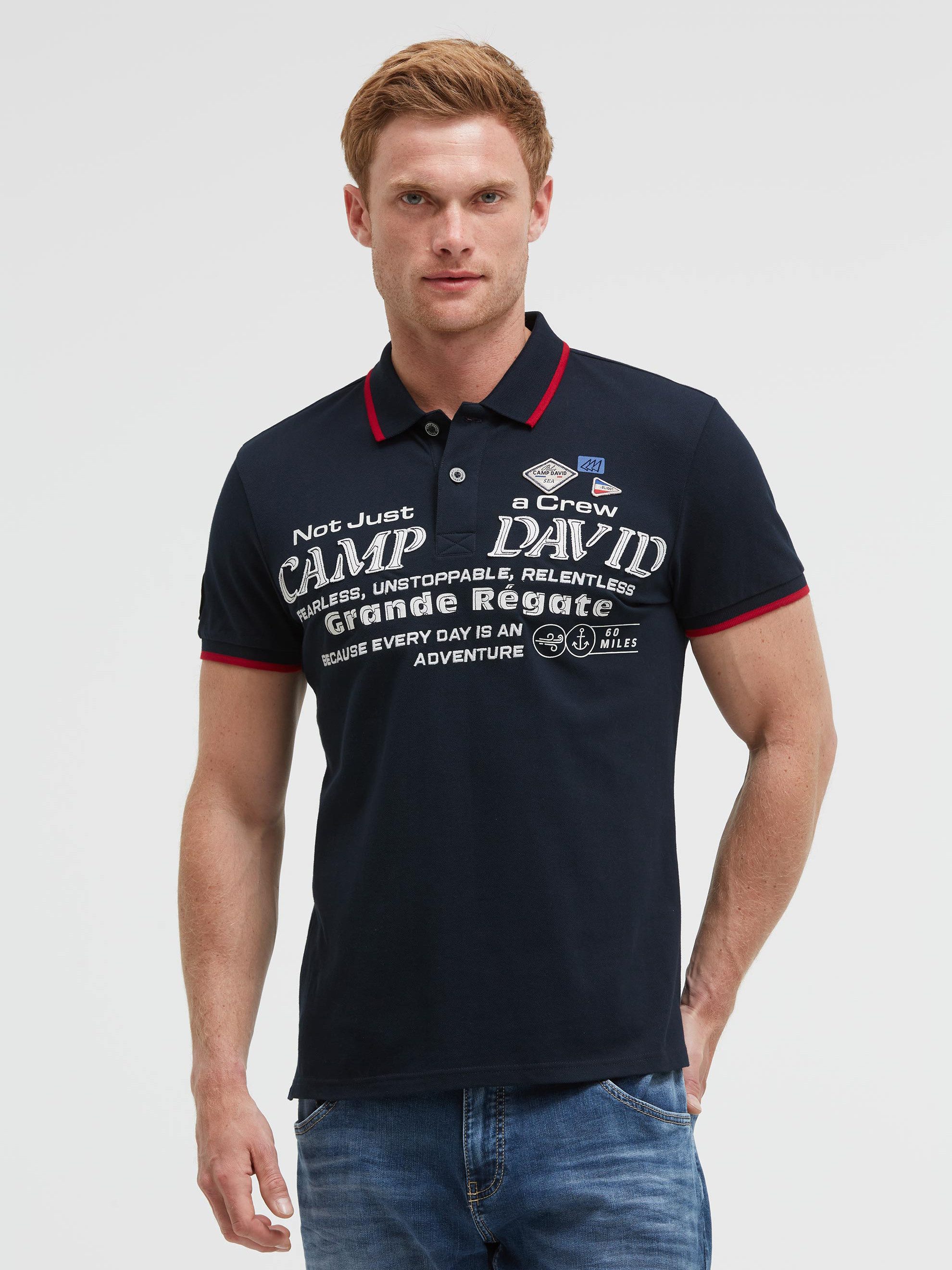 CAMP DAVID Poloshirt mit Baumwolle