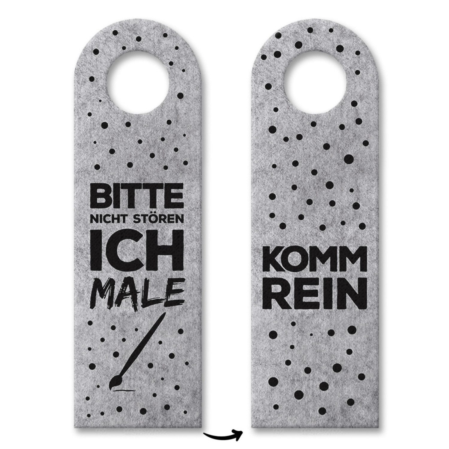 Dekohänger 3x Bitte nicht stören ich male! Türhänger Türanhänger Türschild