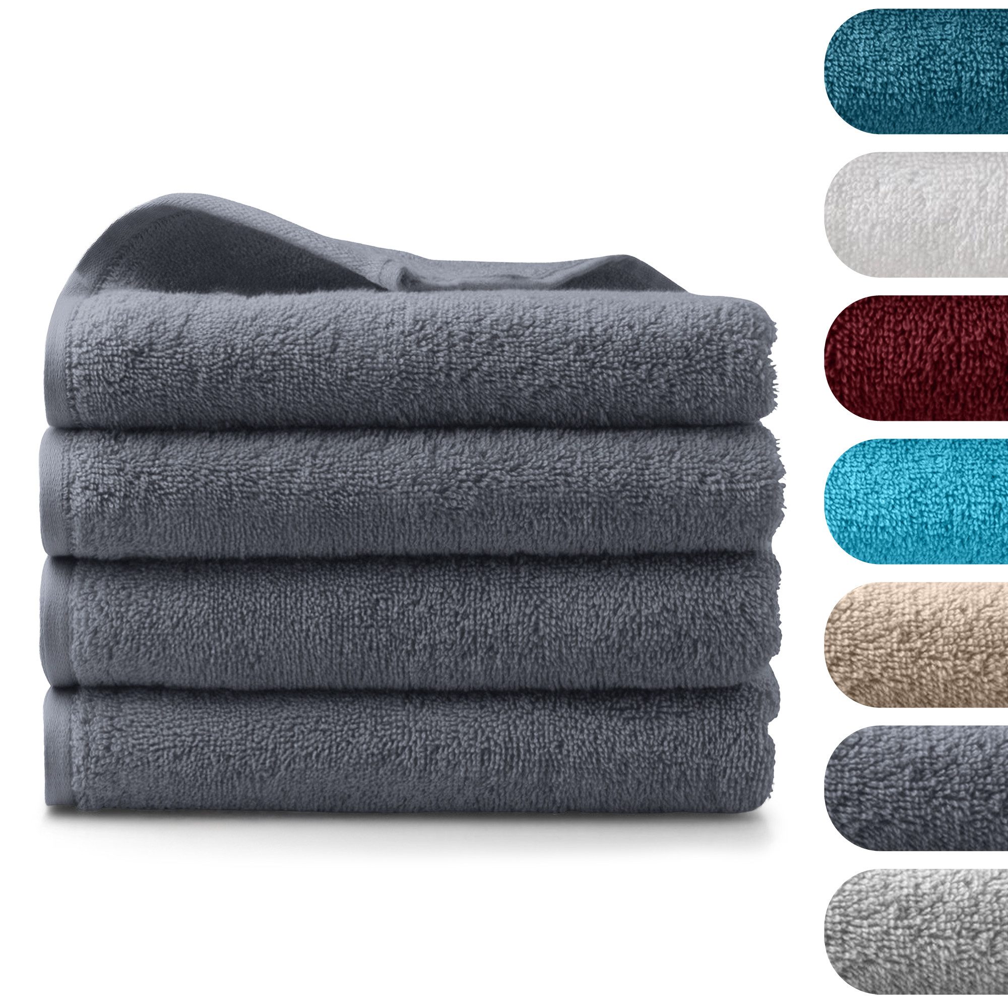 BARBONS Badetücher Duschtücher Set, Handtücher 4-tlg 70x140cm Badetuch, Han günstig online kaufen