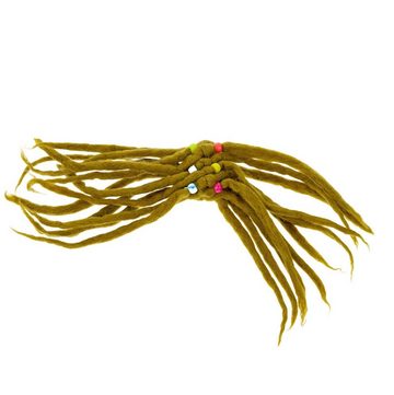 KUNST UND MAGIE Stirnband KUNST&MAGIE Filz Haargummi Dreads Haarschmuck Rasta scrounchi Xl Beige