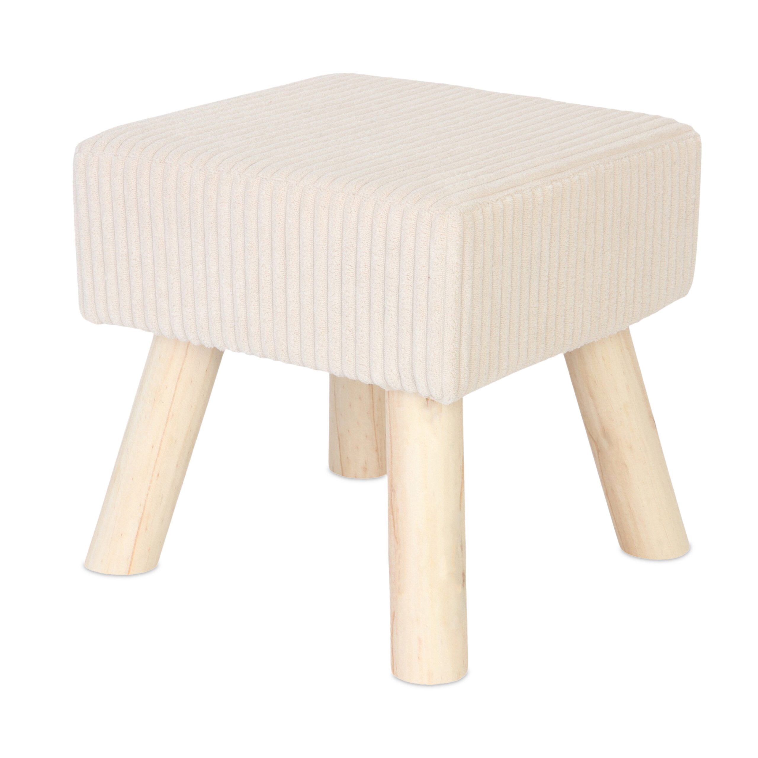 relaxdays Sitzhocker Hocker Cord, Beige günstig online kaufen