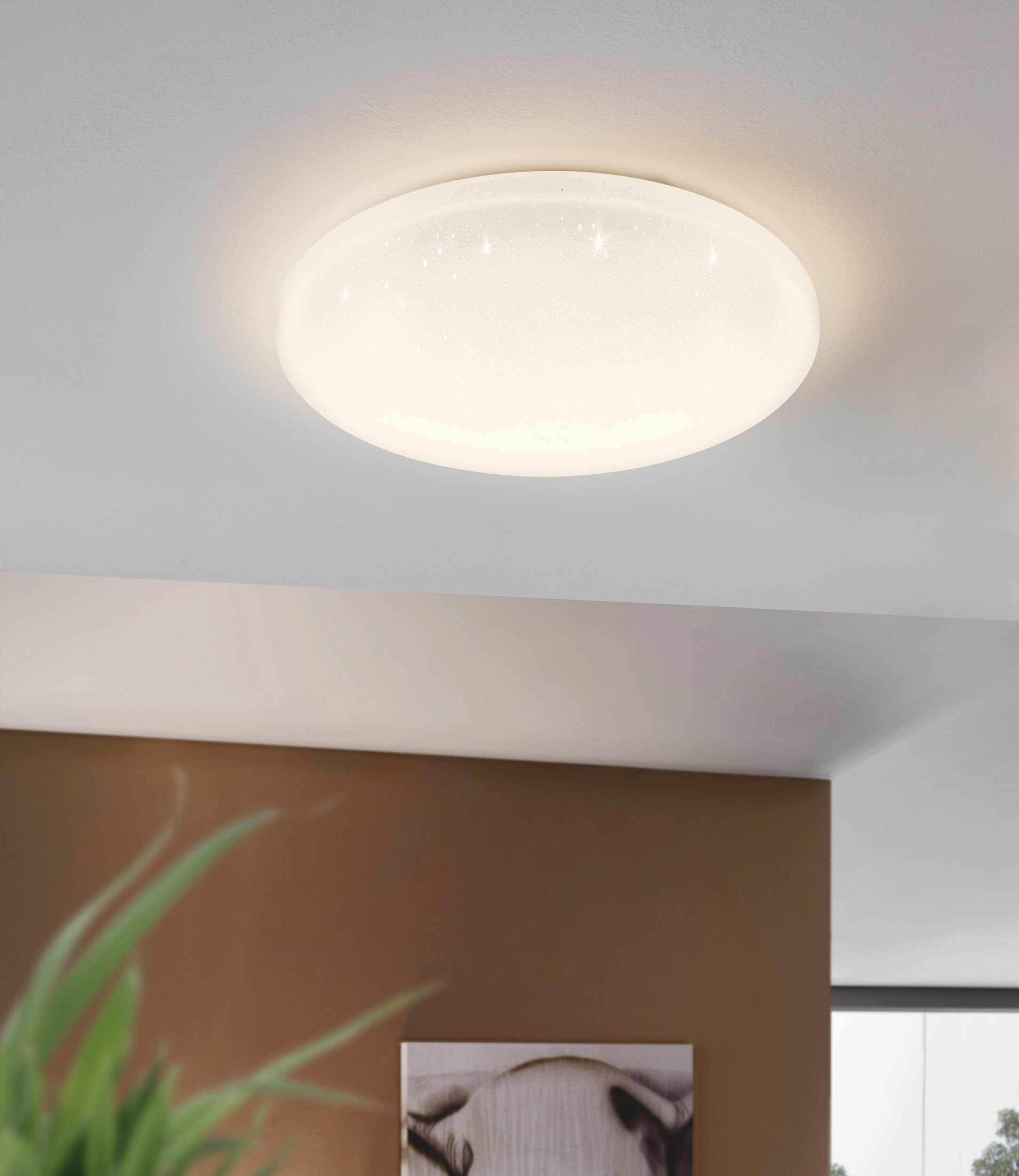 EGLO LED inklusive, Deckenleuchte Fernbedienung, Deckenleuchte, Giron-tw, Wandlampe, Ø40cm Kristalleffekt Leuchtmittel LED
