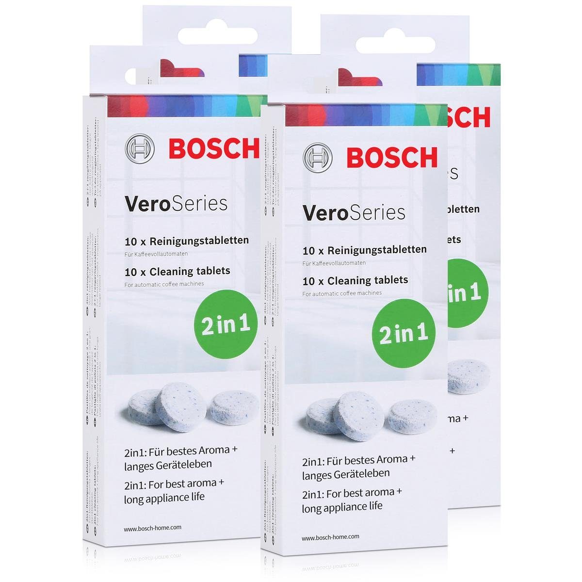 Reinigungstabletten (4er Reinigungstabletten Bosch - 10 TCZ8001 BOSCH 2in1 VeroSeries Tabletten