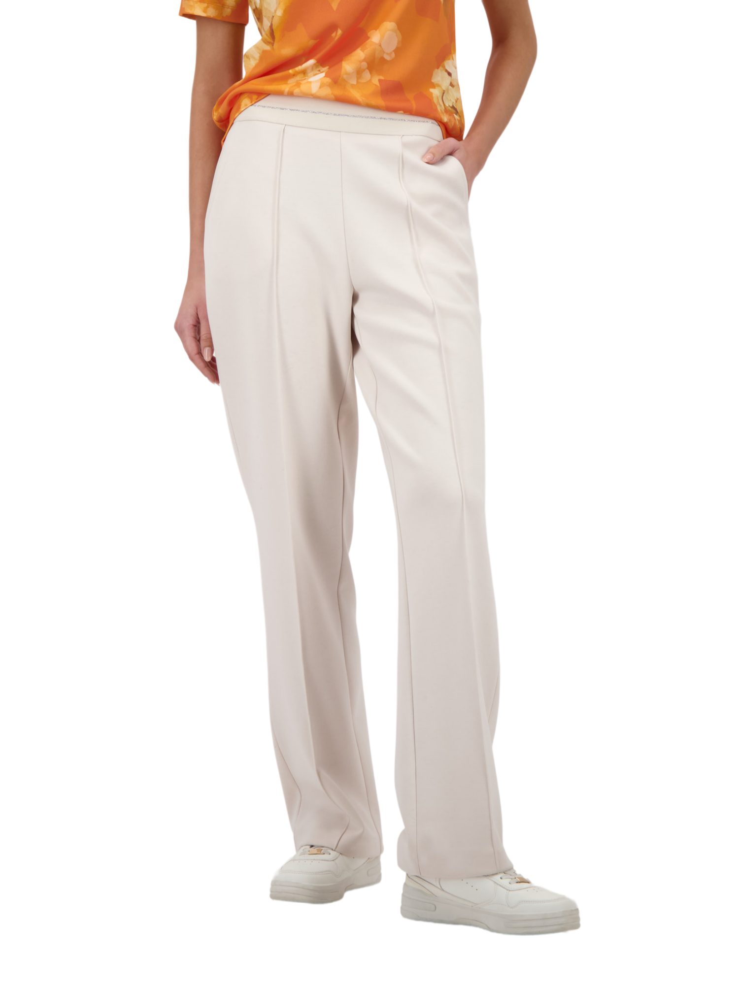 Monari Stoffhose natur,Casual,Polyester,Unifarben,Regular Fit,Mittel
