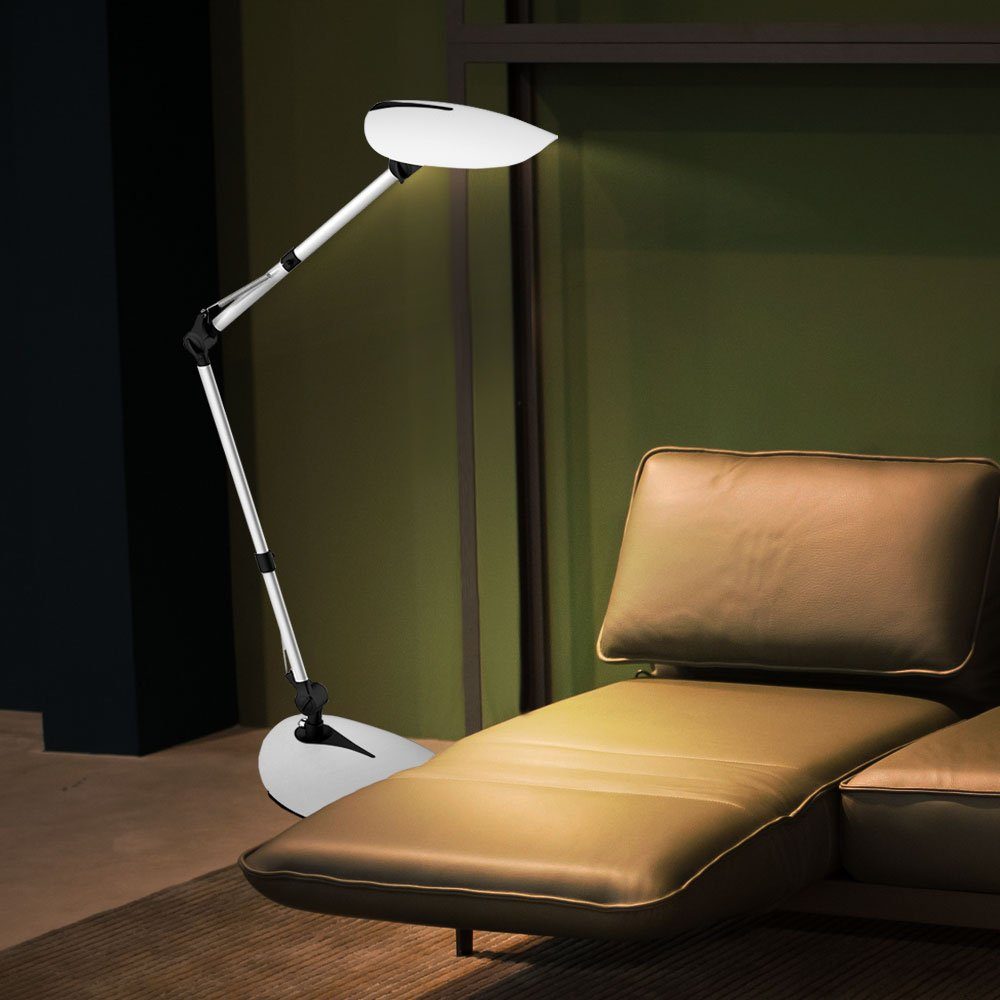 Schreibtischlampe, LED mit Leselampe etc-shop LED-Leuchtmittel fest verbaut, verstellbaren Gelenkleuchte Tischlampe Warmweiß, LED Tischleuchte