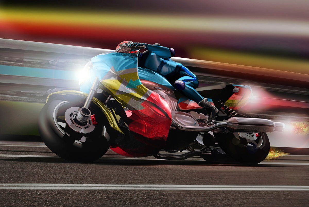 Fototapete Motorrad
