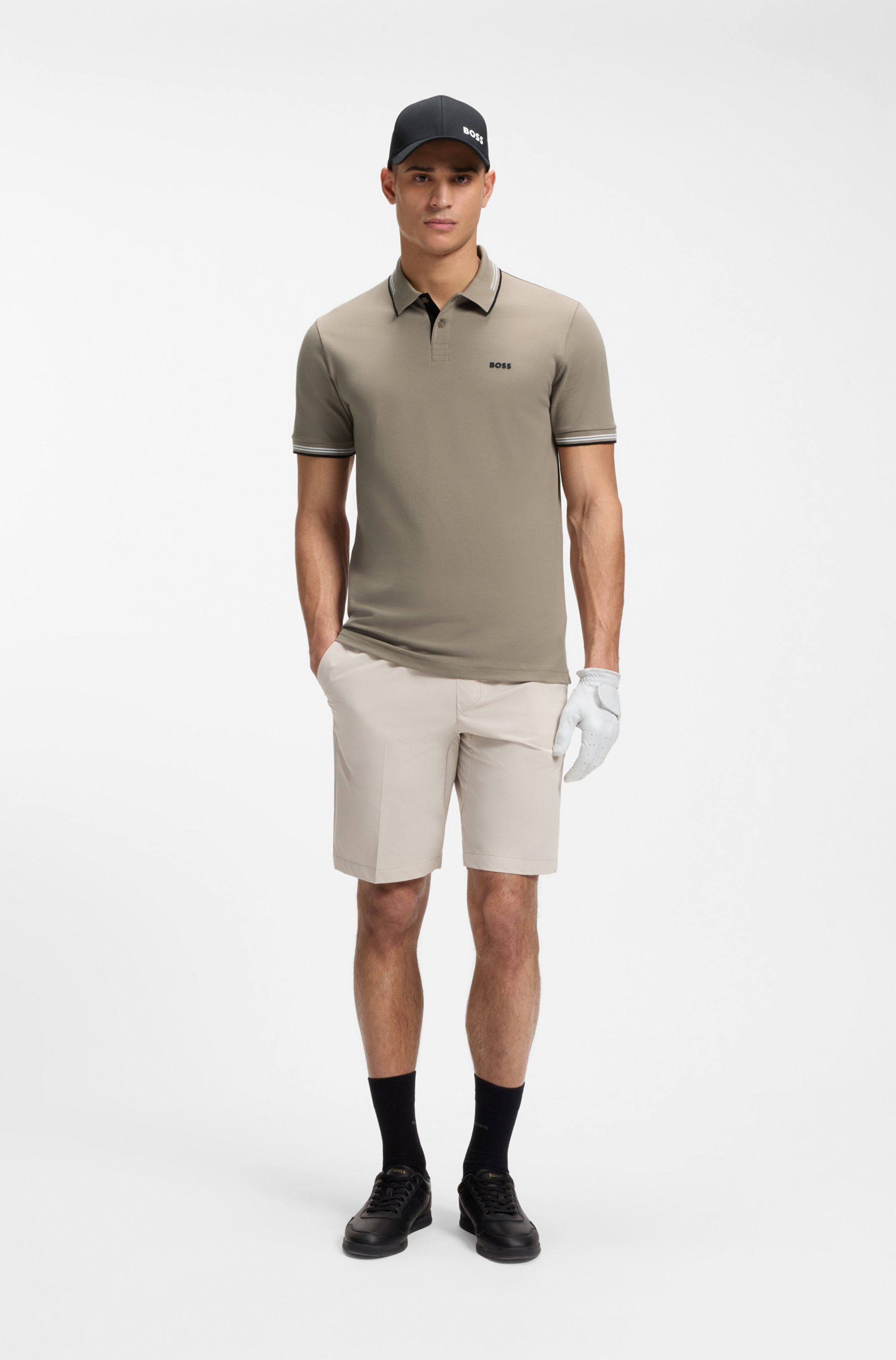 BOSS GREEN Poloshirt Paul Slim Fit Stretch-Baumwoll-Pique mit Polokragen