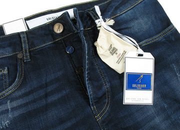Goldgarn 5-Pocket-Jeans Herren U2 Slim Fit distressed Denim