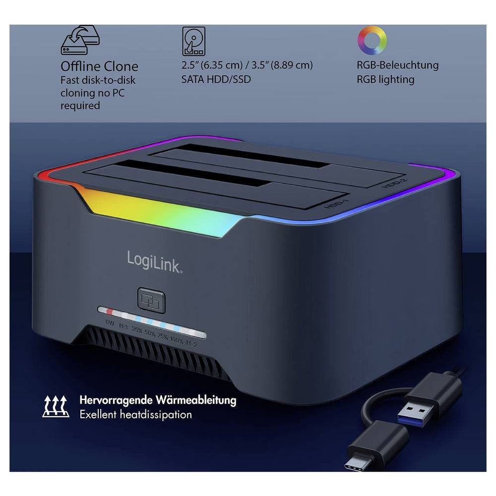 LogiLink Laptop-Dockingstation USB-C® Dockingstation QP0036
