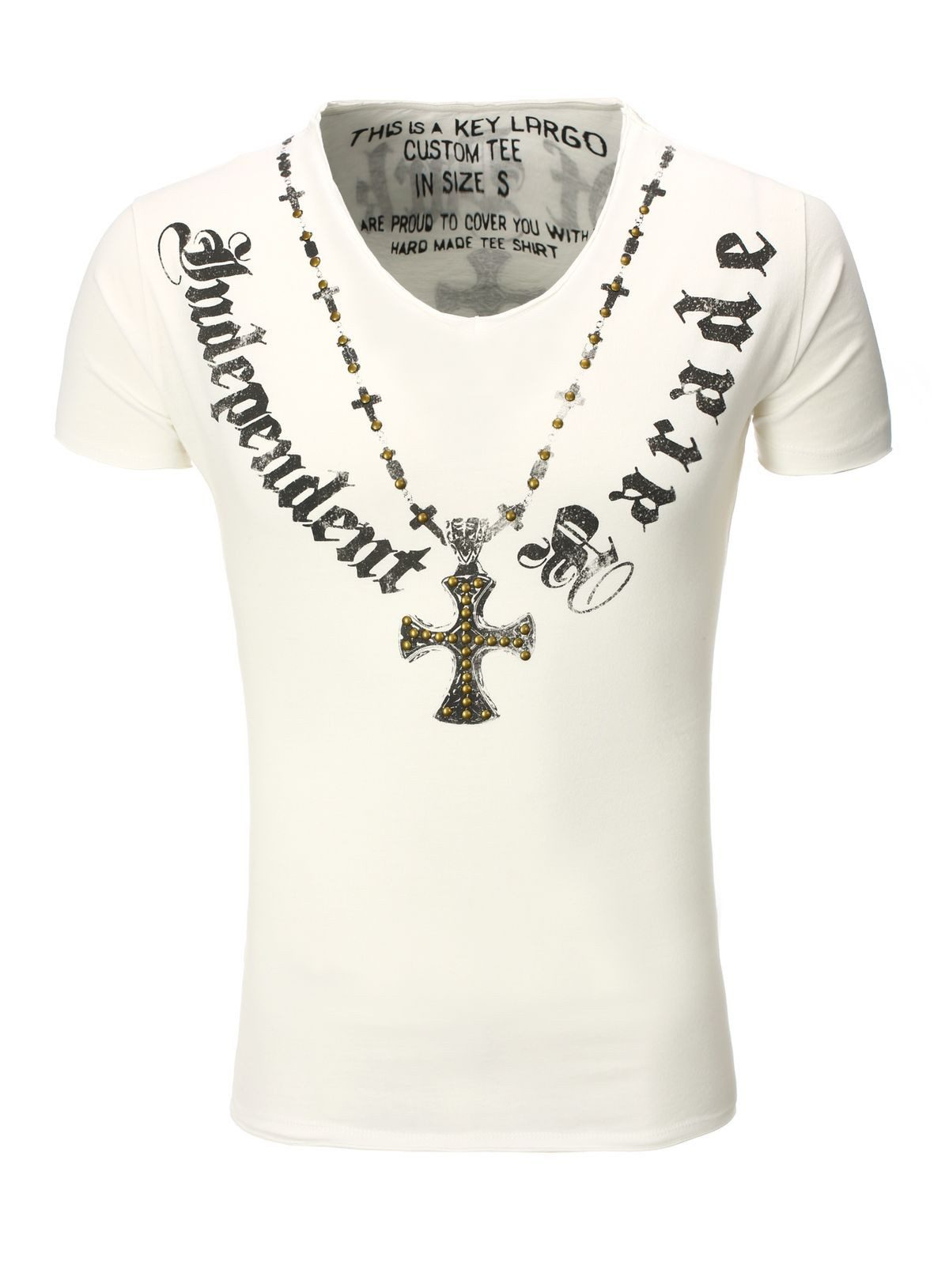 T-Shirt T-Shirt Independent Kreuz Nieten Print Motiv vintage Look MT00573